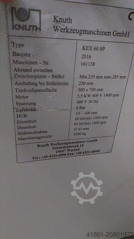 Exzenterpresse KNUTH KEX 60 SP