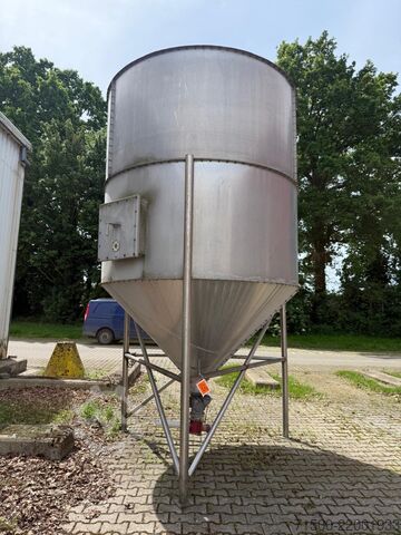 Aluminium-Silo (mit Edelstahl-Fußgestell Endress + Hauser 