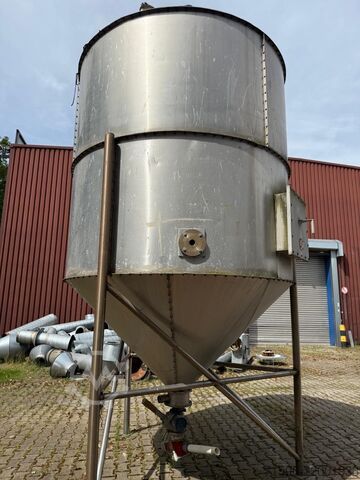 Aluminium-Silo (mit Edelstahl-Fußgestell Endress + Hauser 