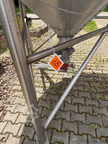 Aluminium-Silo (mit Edelstahl-Fußgestell Endress + Hauser 