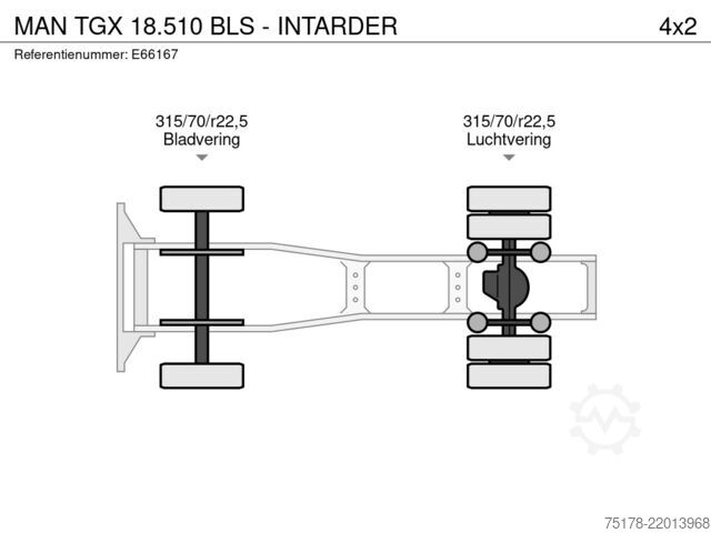 Standard tractor MAN TGX 18.510 BLS - INTARDER