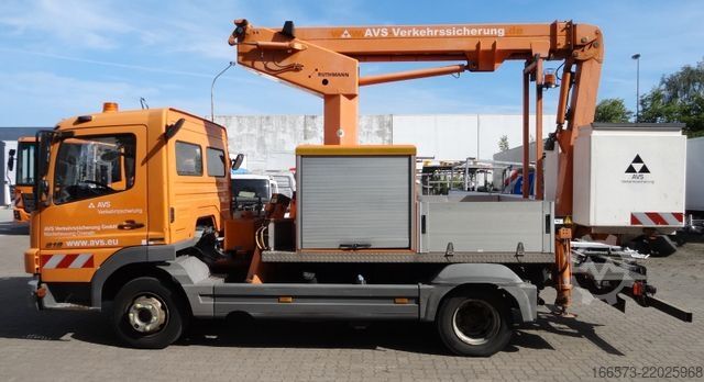 Truck-mounted work platform MERCEDES-BENZ Atego 818 Ruthmann TK145 Kunststoffkorb