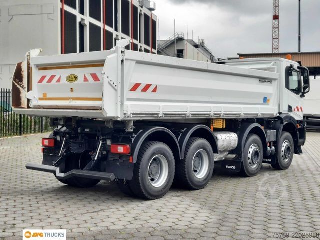 Three-sided tipper truck IVECO X-WAY 480 8X4/4 Meiller Bordmatik Intarder AHK