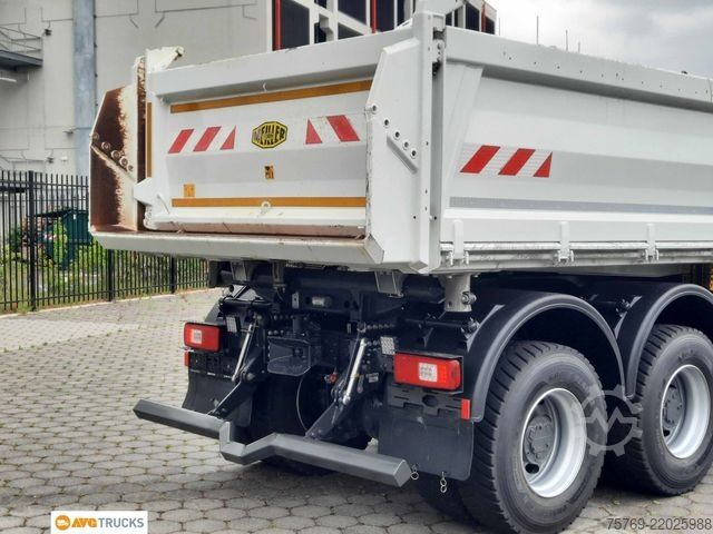 Three-sided tipper truck IVECO X-WAY 480 8X4/4 Meiller Bordmatik Intarder AHK