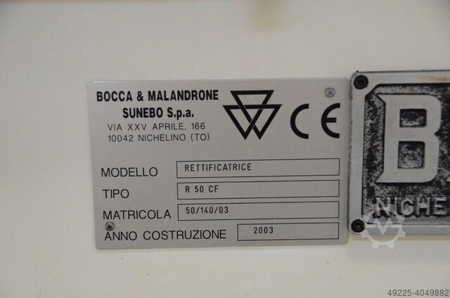 SPITZENLOSE SCHLEIFMASCHINE BOCCA MALANDRONE R 50 CF
