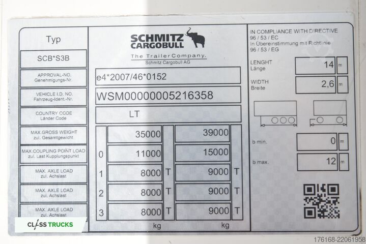 Reefer semitrailer SCHMITZ CARGOBULL SKO FP 45 ThermoKing SLXi 300