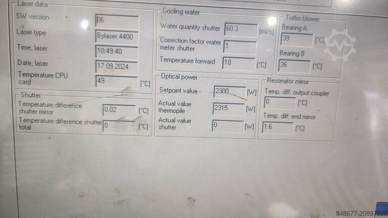 Laser cutter Bystronic Byspeed 3015