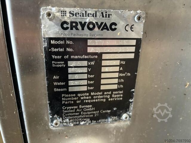 Cryovac Dip Tank Cryovac ST77 RHE