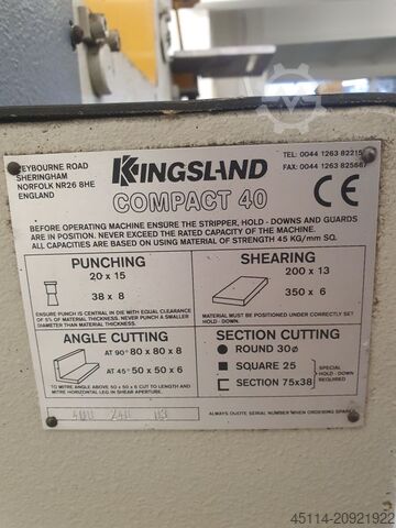 Profilstahlschere Kingsland COMPACT-40