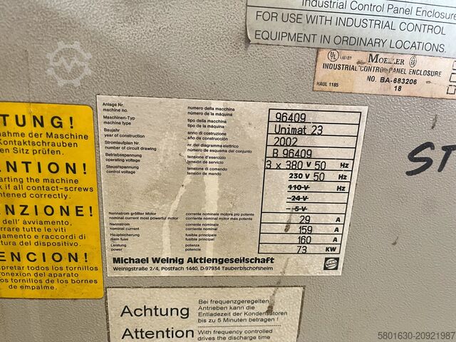 Hobel- und Kehlautomat Weinig Unimat 23
