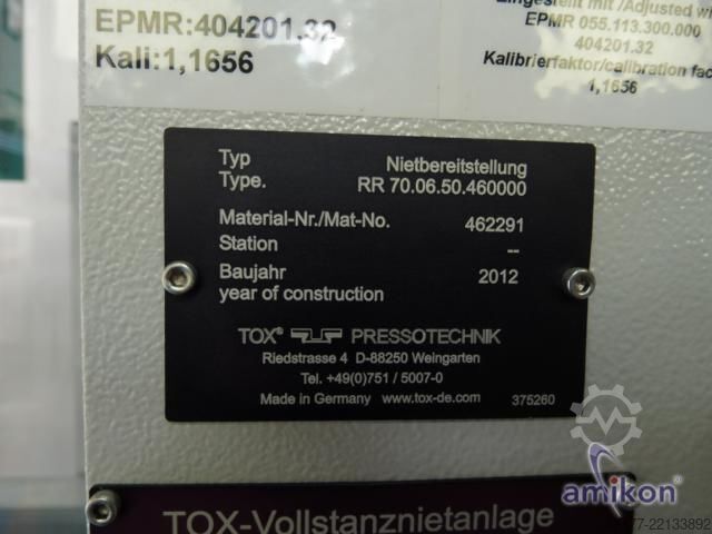 Fully automatic punch rivet system without robotic tongs TOX TZ-VSN