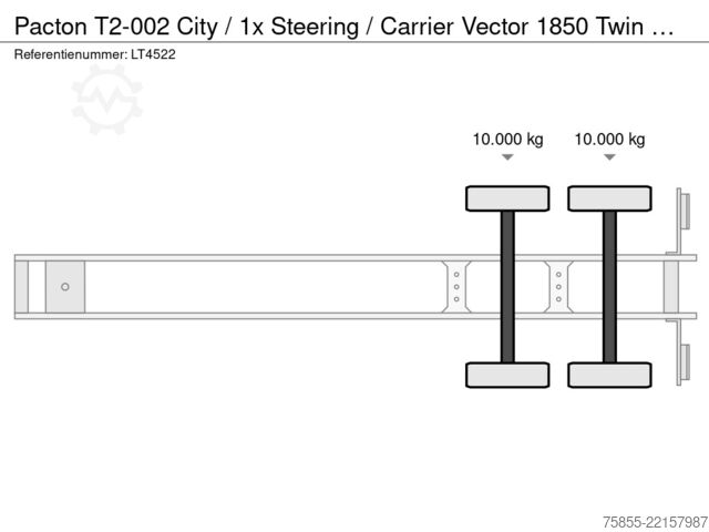 Refrigerated/freezer transport Pacton T2-002 City / 1x Steering / Carrier Vector 1850...
