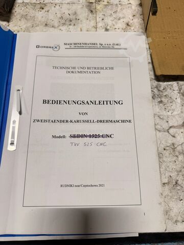 Two-column vertical turning lathe GORBREX TKV 525 CNC