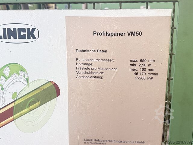Komplettes Sägewerk (stationär) Linck VM50,V30, VS66