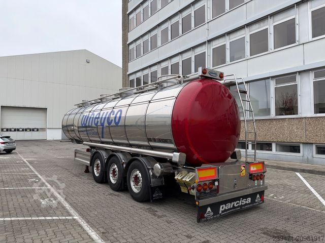 Tanker semitrailer  Parcisa Lebensmitteltank 4-Kammer 31.000L SAF