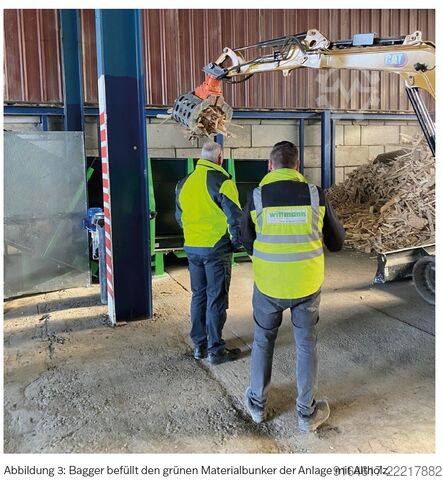 Pallet production machine ECOKRAFT / AMIS / SPÄNEX Holzpelletierungs- und Zerkleinerungslin