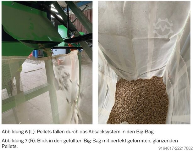 Pallet production machine ECOKRAFT / AMIS / SPÄNEX Holzpelletierungs- und Zerkleinerungslin