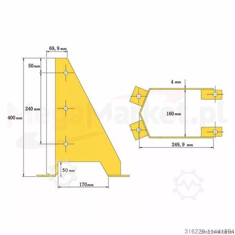 Stoßfänger, Palettenregal-Beinschoner. Mega-M