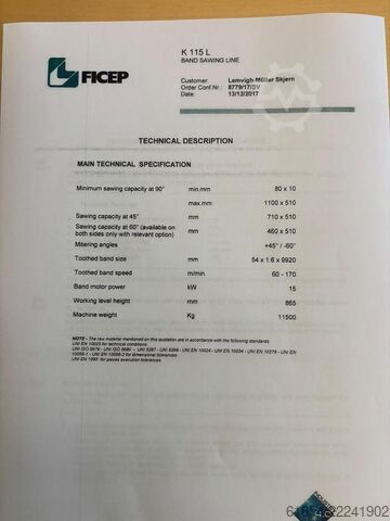Gebrauchte CNC-gesteuerte Bandsägemaschine von FICEP, Modell KI 15L FICEP KI 15L