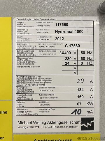 Hobel- und Kehlautomat Weinig Hydromat 1000 (5S)
