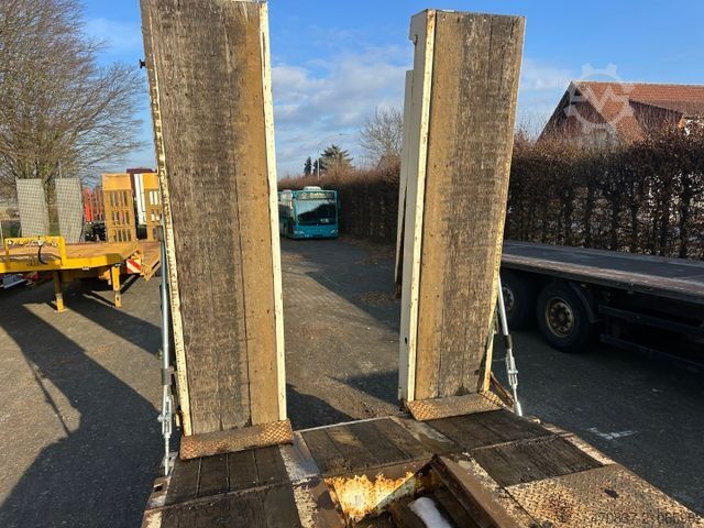 Tieflader-Sattelauflieger LANGENDORF Radmulden / Lenkachse / überfahrbare Hals