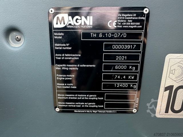 Teleskoparmstapler MAGNI Magni TH 6.10 / 4x4x4 / Funk / 6.000 kg