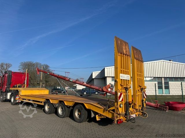 Tieflader-Sattelauflieger MÜLLER-MITTELTAL TS 3 / hydr. Rampen