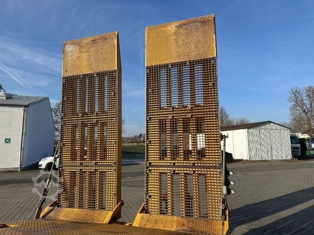 Tieflader-Sattelauflieger MÜLLER-MITTELTAL TS 3 / hydr. Rampen