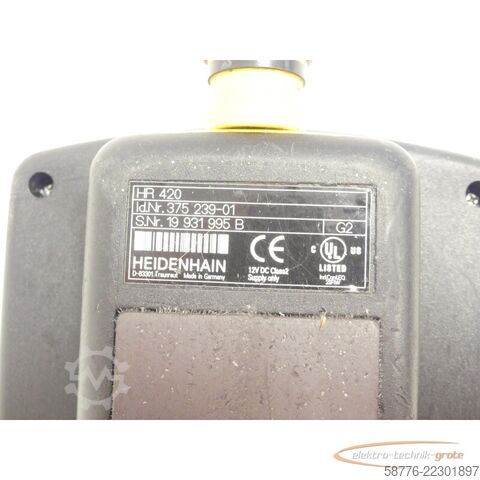 Component Heidenhain HR 420 Handrad . 375 2639-01 SN 19931995B mit Anschlusskabel