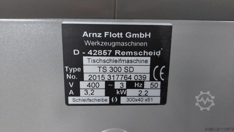 Doppelschleifbock mit Absaugung FLOTT TS 300 SD + MA 400 D