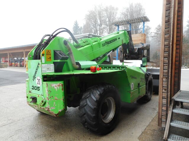 Teleskoplader Sennebogen 305 mit Schaufel + Gabel + Kranarm