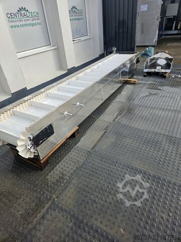 Förderband 445 x 60 cm, Paddelförderband Belt conveyor  4450x600mm 18m/min