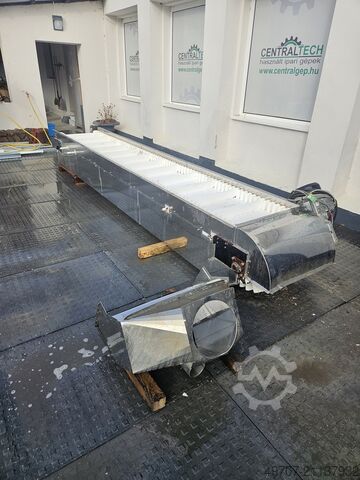 Förderband 445 x 60 cm, Paddelförderband Belt conveyor  4450x600mm 18m/min