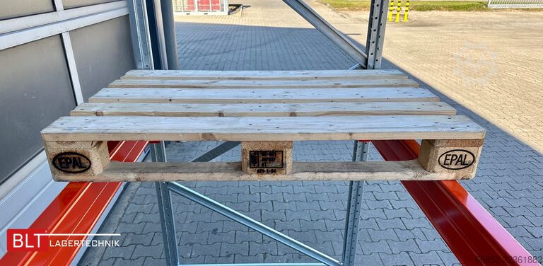Heavy-duty shelf ca.14 lfm. Palettenregale H: 250cm Fachlast: 3000 kg , 45 Palettenplätze