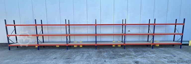 Wide span storage rack ca. 11,46 lfm. Weitspannregale H: 200 cm T: 60 cm , 400 kg Fachlast , 3 Ebenen