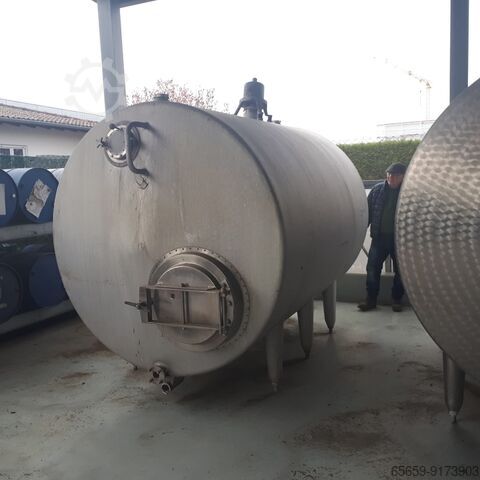 Stainless steel tank 6000 l double jacket  