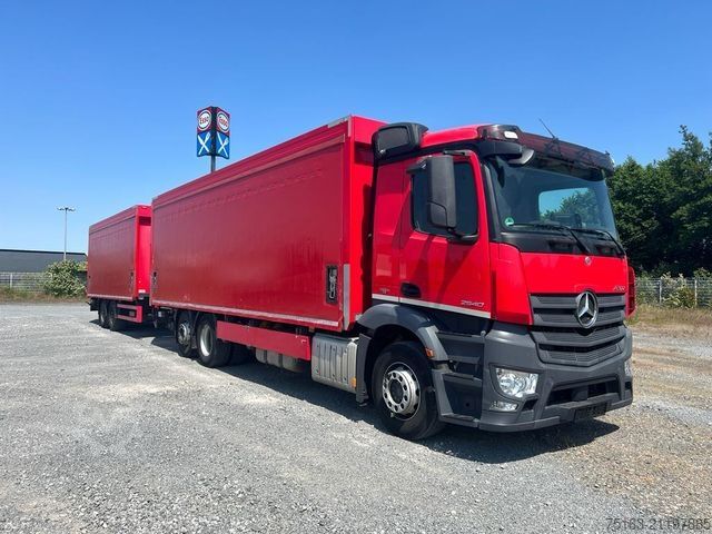 Flatbed truck with tarp MERCEDES-BENZ Antos 2540 L 6x2 Pritsche LBW