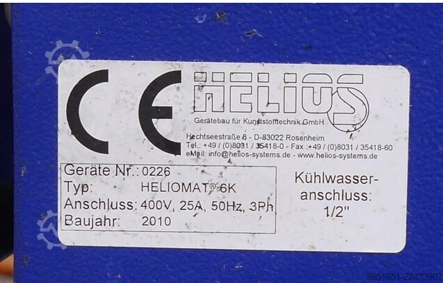 Granulate dryer Helios Heliomat