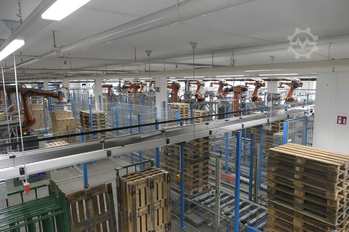Palletizing system with KUKA robots KUKA Automatische Palettieranlage