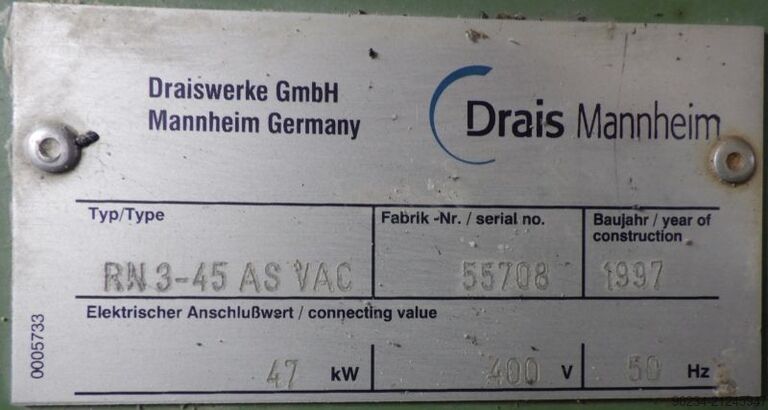 45 kW Dissolver von Drais, Modell RN 3-45 AS VAC, für Vakuumbetrieb mit 2000 L Mischbehälter DRAIS RN 3-45 AS VAC
