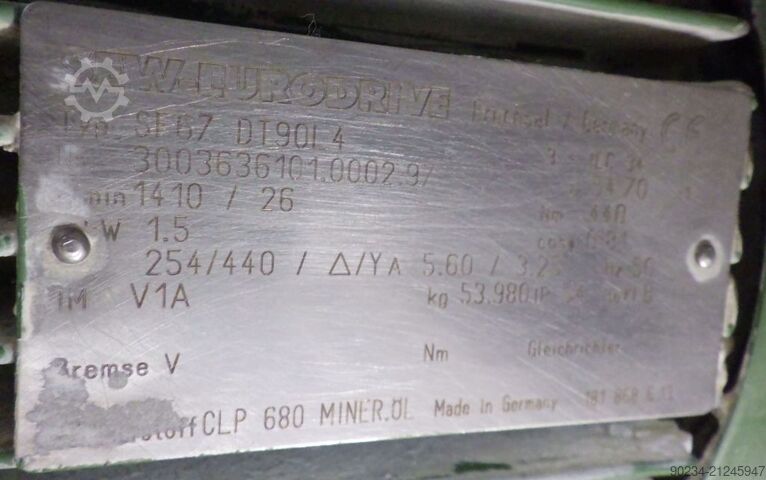 45 kW Dissolver von Drais, Modell RN 3-45 AS VAC, für Vakuumbetrieb mit 2000 L Mischbehälter DRAIS RN 3-45 AS VAC