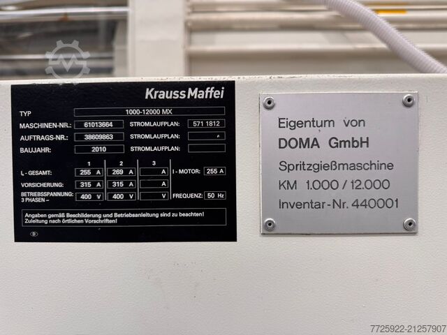 Spritzgießmaschine KraussMaffei KM 1000 - 12000MX