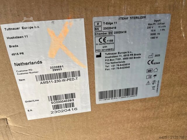 Tischautoklav Autoklav 27 Liter Tuttnauer T-Edge 11