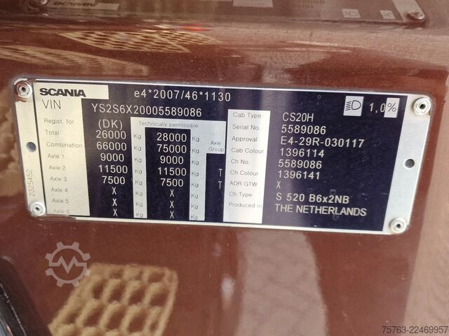 Suitcase Scania S520 V8 NGS - full air - retarder- opticruise -...