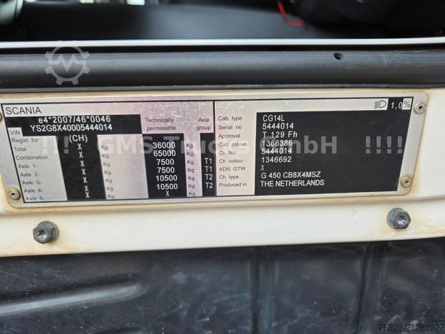 Kipper LKW SCANIA G450 / ISO Thermo Mulde / 8X4 / Opti Cruise