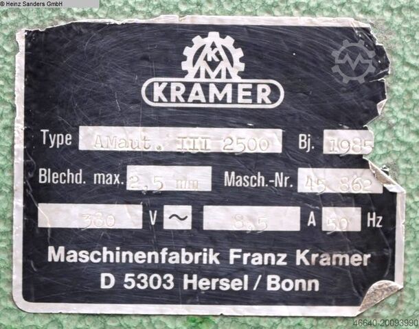Folding Machine KRAMER AMaut III 2500/ 2.5