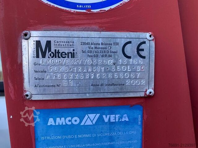 Transporter mit Kipper Ford Transit 350 7 posti  + GRU + RIBALTABILE