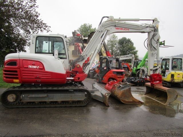 Minibagger Takeuchi TB 290-2 Powertilt-Schnellwechsler-Klima-4 Löffel