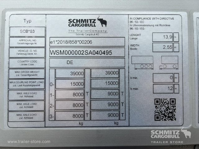 Open semitrailer with tarp Schmitz Cargobull Curtainsider Standard Getränke