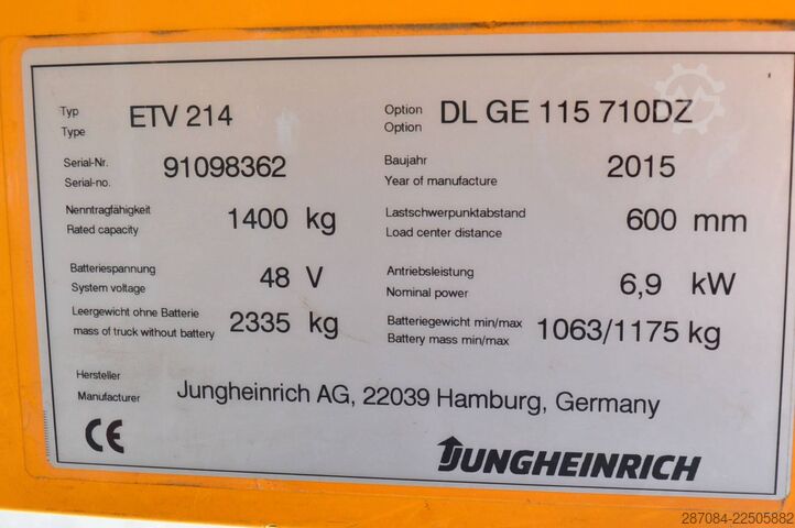 Jungheinrich ETV 214 Jungheinrich ETV 214  Batterie Bj. 2022
